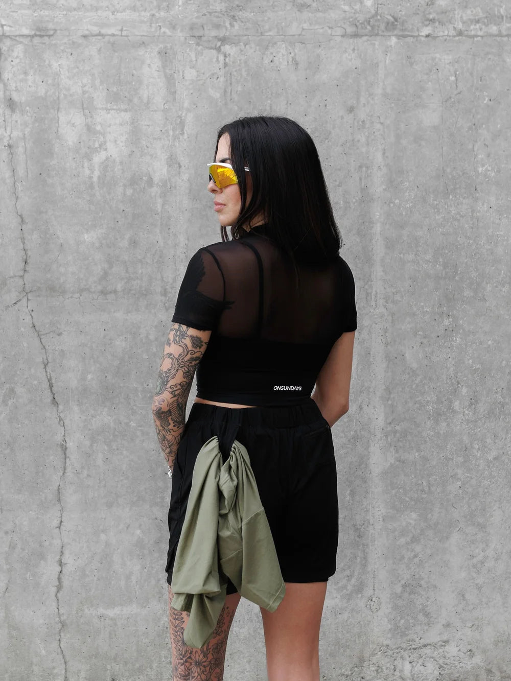 Net Mesh Crop Top